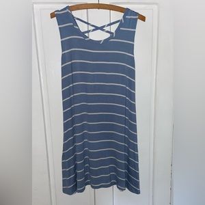 Olivia Rae Blue and White Striped Dress Size L
